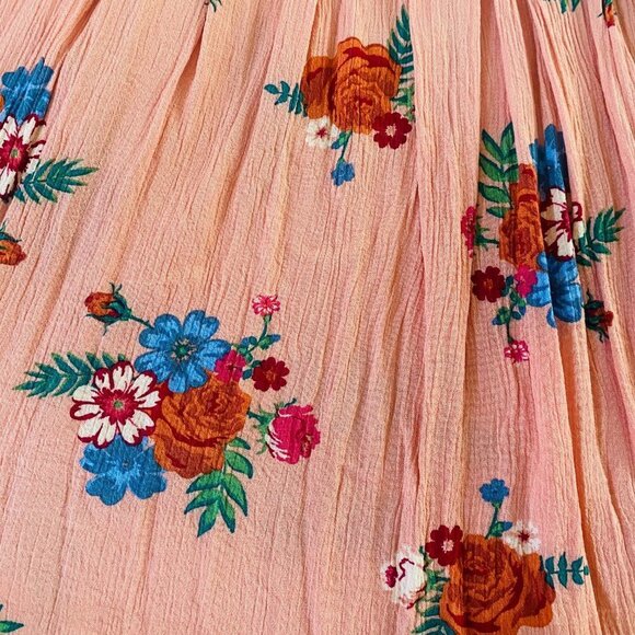 Matilda Jane Let's Go Out Dress - Peach Floral Boho Dress - M - Picture 2 of 14